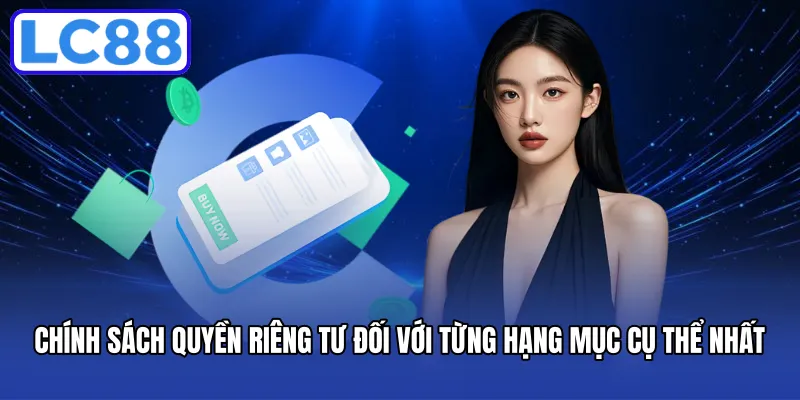 Chính sách quyền riêng tư đối với từng hạng mục cụ thể nhất